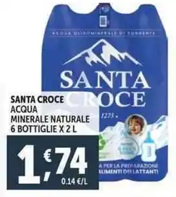 Deco Supermercati Acqua minerale naturale 6 bottiglie offerta