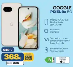 Euronics GOOGLE PIXEL 9a 5G offerta