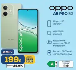 Euronics oppo A5 PRO 5G offerta