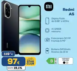 Euronics Xiaomi Redmi A5 offerta