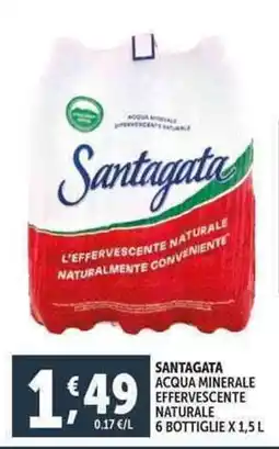 Deco Supermercati Santagata acqua minerale effervescente naturale offerta