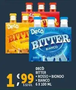 Deco Supermercati Decò bitter rosso biondo bianco offerta