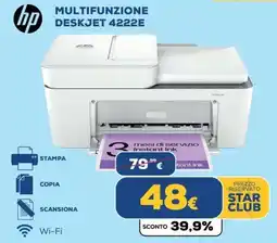 Euronics hp MULTIFUNZIONE DESKJET 4222E offerta