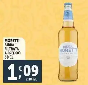 Deco Supermercati Moretti birra filtrata a freddo offerta
