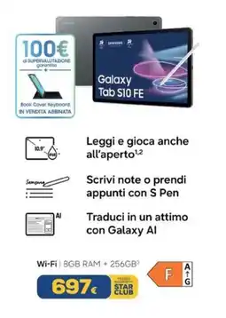 Euronics SAMSUNG Galaxy Tab S10 FE offerta
