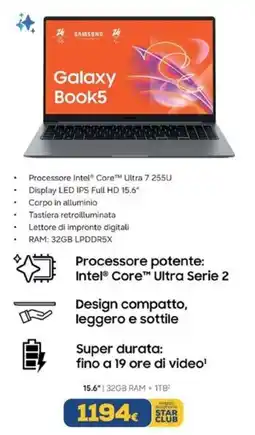 Euronics SAMSUNG Galaxy Book5 offerta