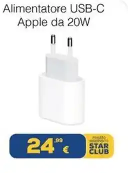 Euronics Alimentatore USB-C Apple da 20W offerta