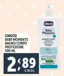 Deco Supermercati Chicco baby moments bagno corpo protezione offerta