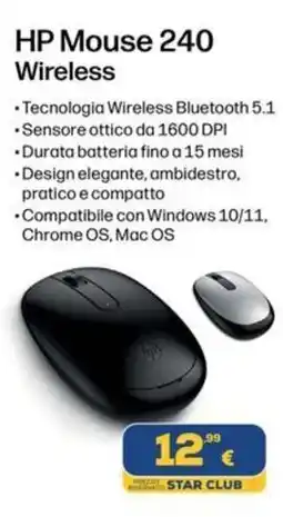 Euronics HP Mouse 240 Wireless offerta