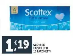 Deco Supermercati Scottex fazzoletti 10 pacchetti offerta