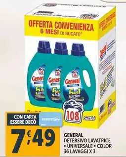 Deco Supermercati General detersivo lavatrice offerta
