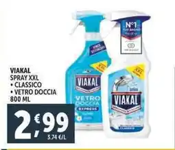 Deco Supermercati Viakal spray xxl classico vetro doccia offerta