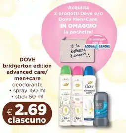 Acqua & Sapone DOVE bridgerton edition advanced care/ men+care deodorante spray, stick offerta