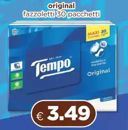 Acqua & Sapone Tempo original fazzoletti 30 pacchetti offerta