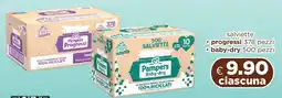 Acqua & Sapone Pampers salviette, progressi, baby-dry offerta