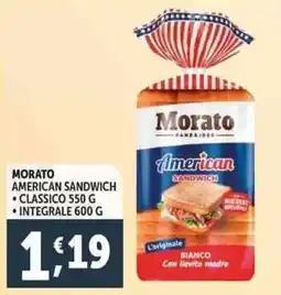 Deco Supermercati Morato american sandwich, classico, integrale offerta