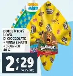 Deco Supermercati Dolce & toys uovo di cioccolato ninna e matti brainrot offerta