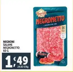 Deco Supermercati Negroni salame negronetto offerta
