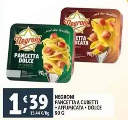 Deco Supermercati Negroni pancetta a cubetti affumicata dolce offerta
