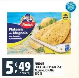 Deco Supermercati Findus filetto di platessa alla mugnaia offerta