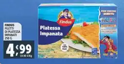 Deco Supermercati Findus filetti di platessa impanati offerta