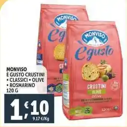 Deco Supermercati Monviso é gusto crustini offerta