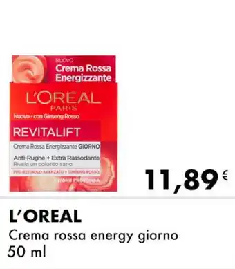 L'OREAL Crema rossa energy giorno