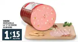 Deco Supermercati Veroni mortadella la "v" di veroni offerta