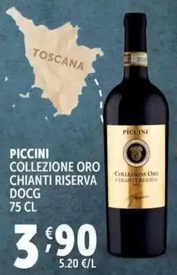 Deco Supermercati Piccini collezione oro chianti riserva docg offerta
