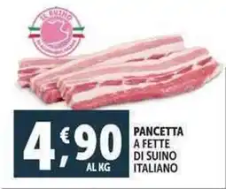 Deco Supermercati Pancetta a fette di suino italiano offerta