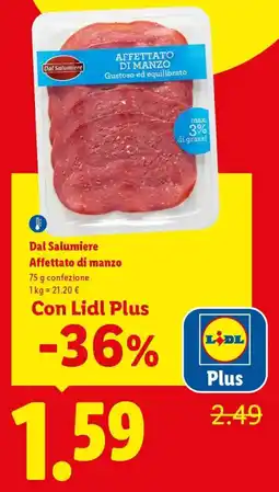 Expert Dal Salumiere Affettato di manzo offerta