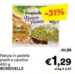 Unes Natura in padella piselli e carotine BONDUELLE offerta