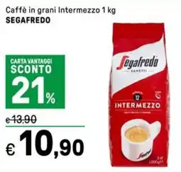 Iper La Grande Caffè in grani Intermezzo SEGAFREDO offerta