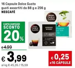 Iper La Grande 16 Capsule Dolce Gusto NESCAFÉ offerta