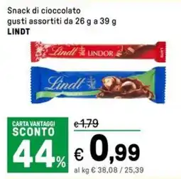 Iper La Grande Snack di cioccolato LINDT offerta