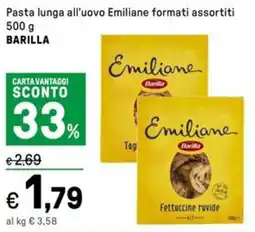 Iper La Grande Pasta lunga all'uovo Emiliane BARILLA offerta