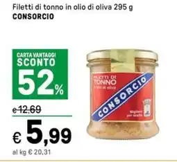 Iper La Grande Filetti di tonno in olio di oliva CONSORCIO offerta