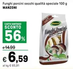 Iper La Grande Funghi porcini secchi qualità speciale MANZONI offerta