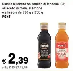 Iper La Grande Glassa all'aceto balsamico di Modena IGP, all'aceto di mele, al limone o alla soia PONTI offerta