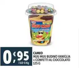 Deco Supermercati Cameo muu muu budino vaniglia +confetti al cioccolato offerta