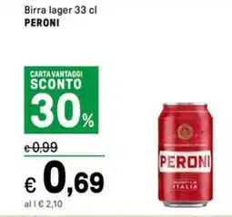 Iper La Grande Birra lager PERONI offerta