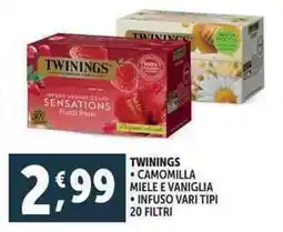 Deco Supermercati Twinings camomilla miele e vaniglia infuso 20 filtri offerta