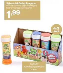 In'S Mercato 5 flaconi di Bolle di sapone offerta
