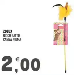Ayoka Zolux gioco gatto canna piuma offerta