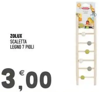 Ayoka Zolux scaletta legno 7 pioli offerta