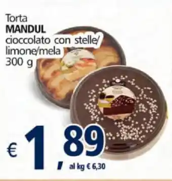 Alter Discount Mandul Torta cioccolato con stelle/limone/mela 300g offerta