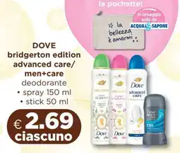 Acqua & Sapone DOVE bridgerton edition advanced care/men+care deodorante offerta
