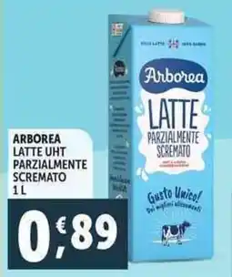 Deco Supermercati Arborea latte uht parzialmente scremato offerta