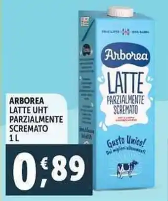 Deco Supermercati Arborea latte uht parzialmente scremato offerta