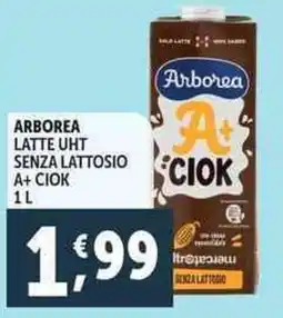 Deco Supermercati Arborea latte uht senza lattosio a+ ciok offerta